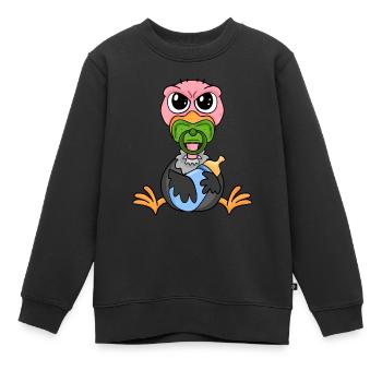 Baby Geier - Kinder Premium Organic Sweatshirt - Schwarz - Vorne - AI Model Kid Female (0cm)