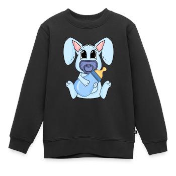 Baby Junge Kaninchen - Kinder Premium Organic Sweatshirt - Schwarz - Vorne - AI Model Kid Female (0cm)