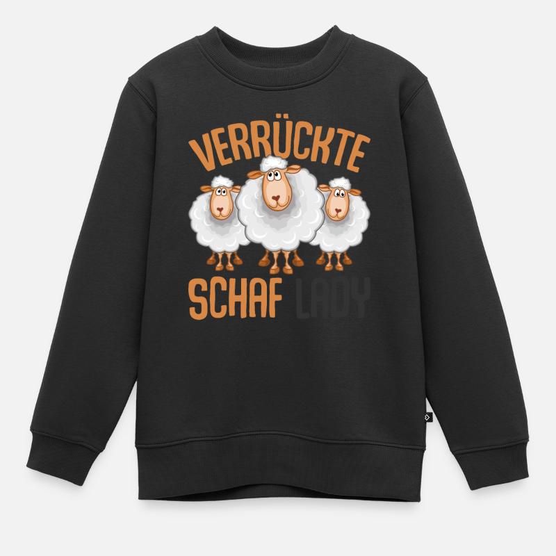 Schaf - Kinder Premium Organic Sweatshirt - Schwarz