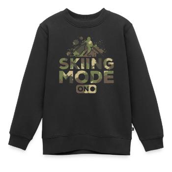 Mode ski sur skier Après-ski Party Vacances au ski - Sweat Premium enfant bio - noir - Devant - AI Model Kid Female (0cm)