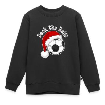 Fußballfans Weihnachtsdesign Weihnachtstrikots - Kinder Premium Organic Sweatshirt - Schwarz - Vorne - AI Model Kid Female (0cm)