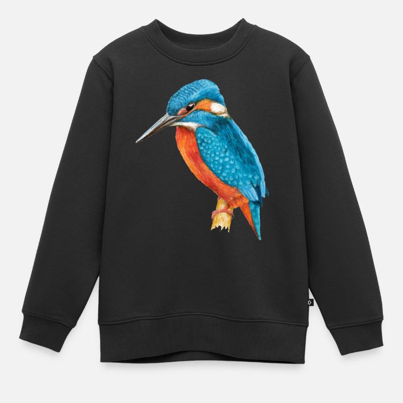 Eisvogel - Kinder Premium Organic Sweatshirt - Schwarz