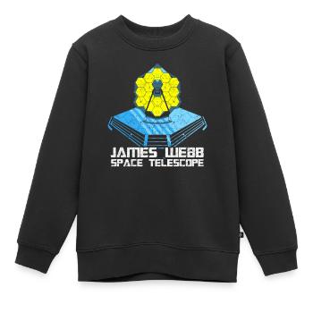 James Webb Weltraumteleskop (JWST) - Kinder Premium Organic Sweatshirt - Schwarz - Vorne - AI Model Kid Female (0cm)