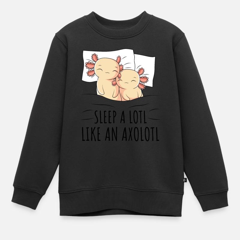 Axolotl - Sweat Premium enfant bio - noir