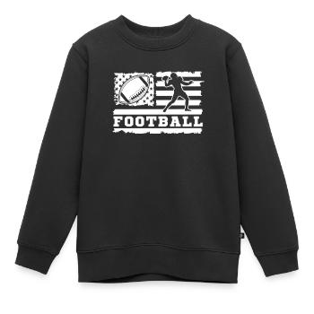 American Football Touchdown Quarterback Geschenk - Kinder Premium Organic Sweatshirt - Schwarz - Vorne - AI Model Kid Female (0cm)
