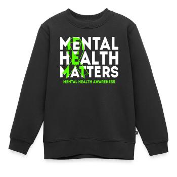 Geistige Gesundheit - Kinder Premium Organic Sweatshirt - Schwarz - Vorne - AI Model Kid Female (0cm)