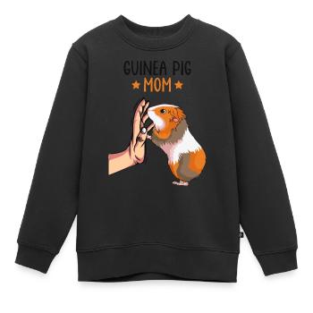 Cochon d’Inde Mama Pet - Sweat Premium enfant bio - noir - Devant - AI Model Kid Female (0cm)
