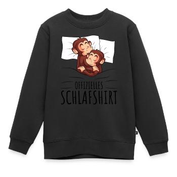 Affe - Kinder Premium Organic Sweatshirt - Schwarz - Vorne - AI Model Kid Female (0cm)
