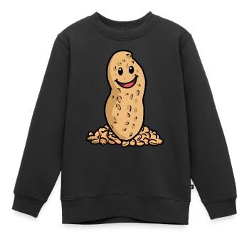 Noël Cadeau de Noël Noix d’arachide Heureux - Sweat Premium enfant bio - noir - Devant - AI Model Kid Female (0cm)