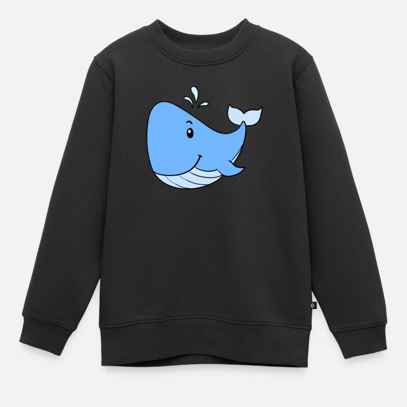 Wal - Kinder Premium Organic Sweatshirt - Schwarz