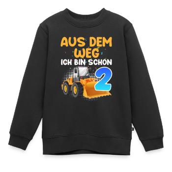 Aus dem Weg ich bin schon 2 Jahre 2. Geburtstag - Kinder Premium Organic Sweatshirt - Schwarz - Vorne - AI Model Kid Female (0cm)