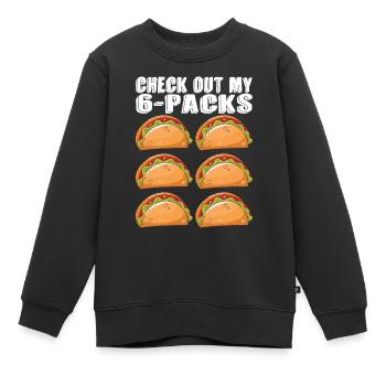 Tacos Taco Mexicain Fast Food Cadeau - Sweat Premium enfant bio - noir - Devant - AI Model Kid Female (0cm)