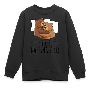 Ours - Sweat Premium enfant bio - noir - Devant - AI Model Kid Female (0cm)