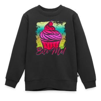 Cupcake - Sweat Premium enfant bio - noir - Devant - AI Model Kid Female (0cm)