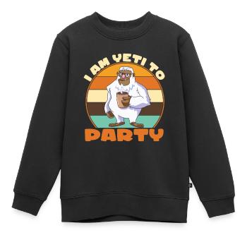 Bigfoot Sasquatch Yeti - Kinder Premium Organic Sweatshirt - Schwarz - Vorne - AI Model Kid Female (0cm)