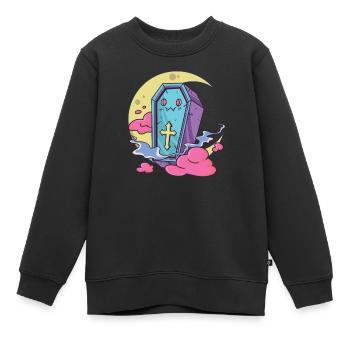 Kawaii Pastellfarben Gothic cute goth Sarg - Kinder Premium Organic Sweatshirt - Schwarz - Vorne - AI Model Kid Female (0cm)