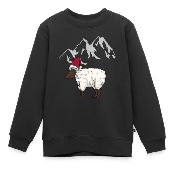 Autriche, Alpes, Montagnes, Montagnes, Mouton, Mouton, Alm - Sweat Premium enfant bio - noir - Devant - AI Model Kid Female (0cm)