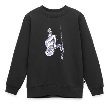 Apnée Plongée apnée Respiration Apnée Plongée profonde - Sweat Premium enfant bio - noir - Devant - AI Model Kid Female (0cm)