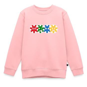 Joueurs de poker Jetons de poker Face Poker - Sweat Premium enfant bio - rose - Devant - AI Model Kid Female (0cm)