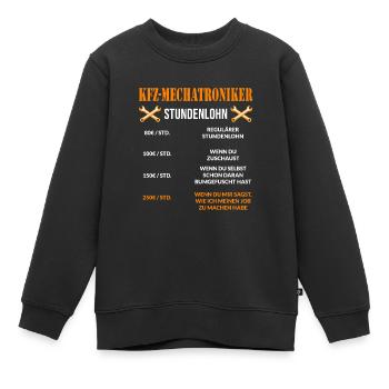 Kfz Mechatroniker Spruch Kfz Mechaniker - Kinder Premium Organic Sweatshirt - Schwarz - Vorne - AI Model Kid Female (0cm)
