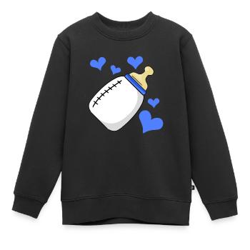Milchflasche Junge Schwanger Geburt - Kinder Premium Organic Sweatshirt - Schwarz - Vorne - AI Model Kid Female (0cm)