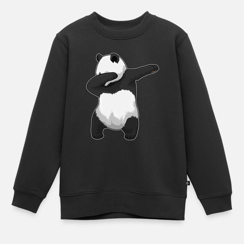 Panda au Hip Hop Dance Dab - Sweat Premium enfant bio - noir