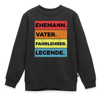 Führerschein Prüfung Fahrlehrer Fahrschule - Kinder Premium Organic Sweatshirt - Schwarz - Vorne - AI Model Kid Female (0cm)