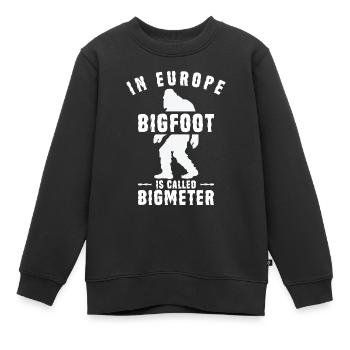 Bigfoot Sasquatch Yeti - Kinder Premium Organic Sweatshirt - Schwarz - Vorne - AI Model Kid Female (0cm)