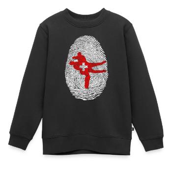 Schwingen Schweiz - Kinder Premium Organic Sweatshirt - Schwarz - Vorne - AI Model Kid Female (0cm)