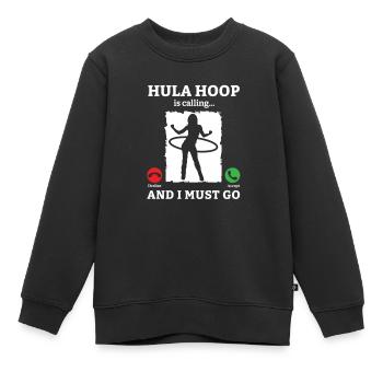 Hulahoop Hullern HulaHoop Sport Hullern Cadeau - Sweat Premium enfant bio - noir - Devant - AI Model Kid Female (0cm)