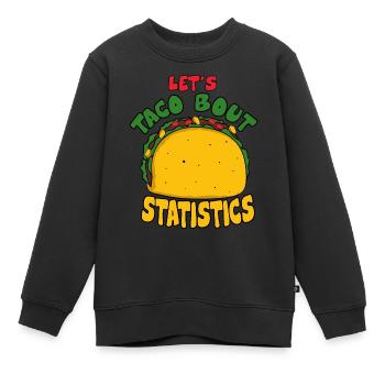Statistiques taco boutiques - Sweat Premium enfant bio - noir - Devant - AI Model Kid Female (0cm)