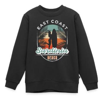 Sommer Sardinien - Kinder Premium Organic Sweatshirt - Schwarz - Vorne - AI Model Kid Female (0cm)