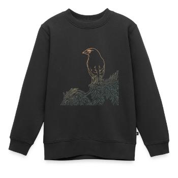 Oiseau Forêt Arbre Oiseau Motif Nature Animal Motif - Sweat Premium enfant bio - noir - Devant - AI Model Kid Female (0cm)