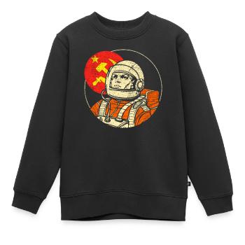 Cosmonaute soviétique - Sweat Premium enfant bio - noir - Devant - AI Model Kid Female (0cm)