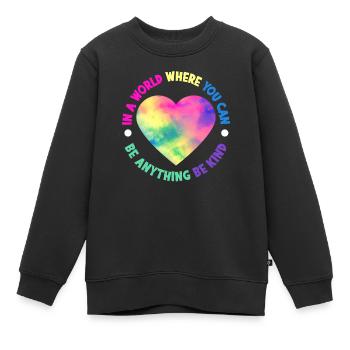 Convivialité Inclusion Diversité Anti-intimidation - Sweat Premium enfant bio - noir - Devant - AI Model Kid Female (0cm)
