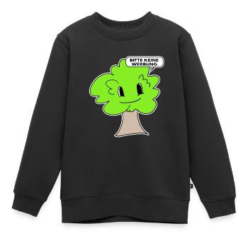 Briefkasten Aufkleber Bitte keine Werbung - Kinder Premium Organic Sweatshirt - Schwarz - Vorne - AI Model Kid Female (0cm)