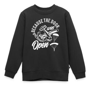 Fallschirmspringen Fallschirmspringer - Kinder Premium Organic Sweatshirt - Schwarz - Vorne - AI Model Kid Female (0cm)