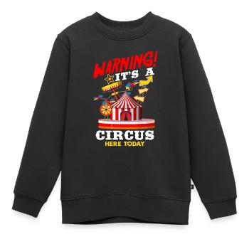 Zirkus Geburtstagsparty - Kinder Premium Organic Sweatshirt - Schwarz - Vorne - AI Model Kid Female (0cm)