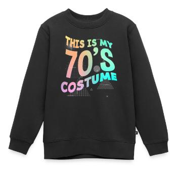 70er Jahre Party Outfit Kostüm 70er Party - Kinder Premium Organic Sweatshirt - Schwarz - Vorne - AI Model Kid Female (0cm)