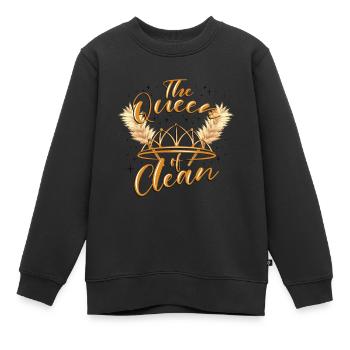 Reine Propre - Sweat Premium enfant bio - noir - Devant - AI Model Kid Female (0cm)