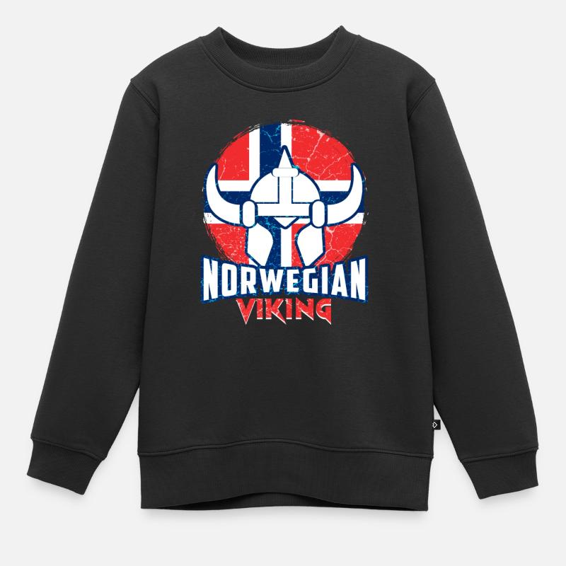 Vikings de Norvège - Sweat Premium enfant bio - noir