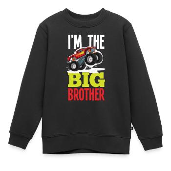 Ich Werde Großer Bruder Ich Bin Großer Bruder - Kinder Premium Organic Sweatshirt - Schwarz - Vorne - AI Model Kid Female (0cm)