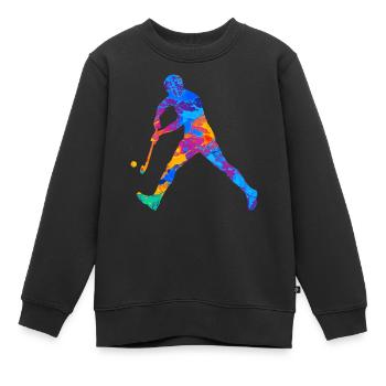 Hockey - Kinder Premium Organic Sweatshirt - Schwarz - Vorne - AI Model Kid Female (0cm)