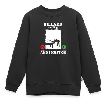 Billard Piscine Billard Billard Boule Billard Billard Cuisine 8Ball - Sweat Premium enfant bio - noir - Devant - AI Model Kid Female (0cm)