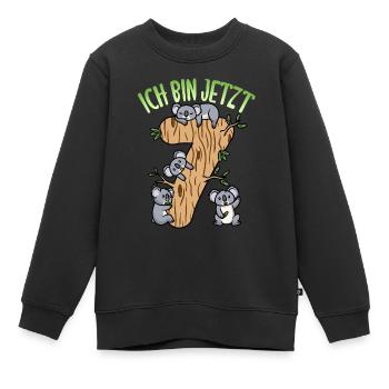 Siebter Geburtstag Junge Koala 7 Jahre Alt - Kinder Premium Organic Sweatshirt - Schwarz - Vorne - AI Model Kid Female (0cm)