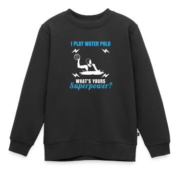 Water Polo Joueur de Water Polo Cadeau de Water Polo - Sweat Premium enfant bio - noir - Devant - AI Model Kid Female (0cm)
