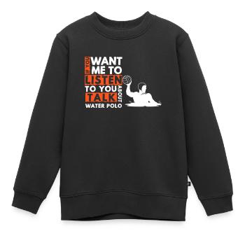Water Polo Joueur de Water Polo Cadeau de Water Polo - Sweat Premium enfant bio - noir - Devant - AI Model Kid Female (0cm)