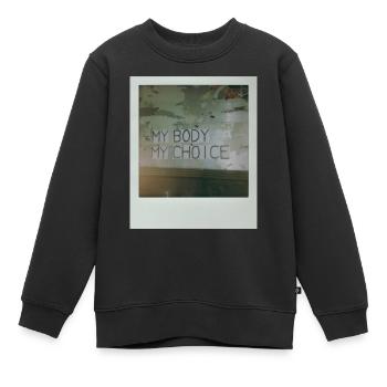 Mon corps Mon choix - Sweat Premium enfant bio - noir - Devant - AI Model Kid Female (0cm)