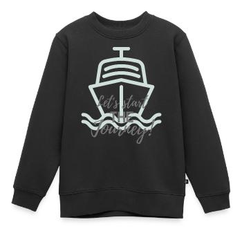 let’s start the journey - Reise-Start-Kreuzfahrt - Kinder Premium Organic Sweatshirt - Schwarz - Vorne - AI Model Kid Female (0cm)