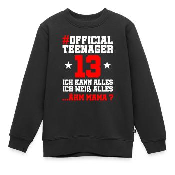 13 Geburtstag Jungen 13 Jahre Junge Mädchen Jungs - Kinder Premium Organic Sweatshirt - Schwarz - Vorne - AI Model Kid Female (0cm)
